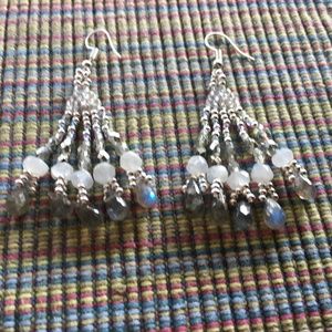 Moonstone chandelier earrings